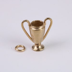 Sports Trophy Charm, Traditional Charm, Made From Solid Cast Yellow Gold with British Hallmark