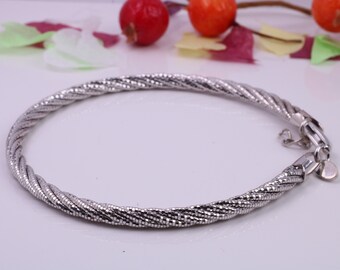 [HARANG]★BTS 着用★HR 141B_Silver Tied Rope Bangle Bracelet DHgate.com:Adjustable Wire Rope Bracelet - Stylish H Letter