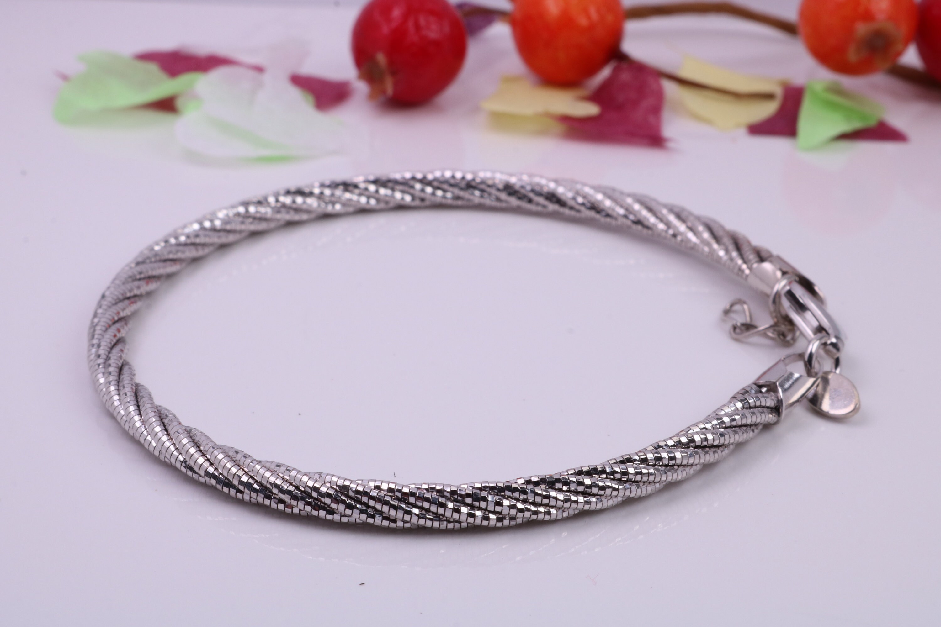 ★HARANG★ Silver Tied Rope Bangle Bracelet s-l400.jpg