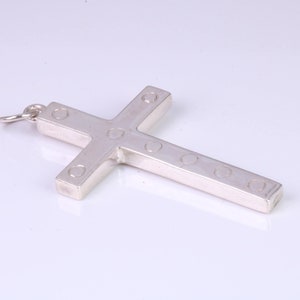 40 mm Long Sterling Silver Chunky Cross, Made From Solid Cast Silver
