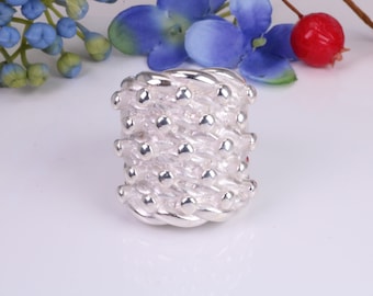 Anillo Giant Keepers, anillo muy, muy grande, muy, muy sustancial y muy, muy pesado, hecho de plata maciza fundida, con sello de garantía británico.
