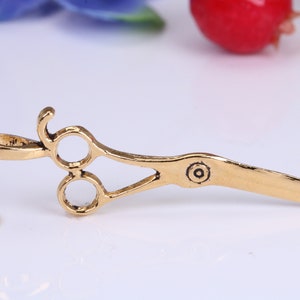 Scissor Charm, Traditional Charm, Made from Solid Cast Yellow Gold, British Hallmarked