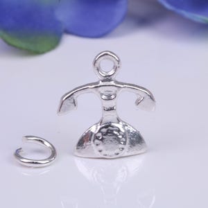 Vintage Phone Charm, Traditional Charm, Made From Solid Cast Silver