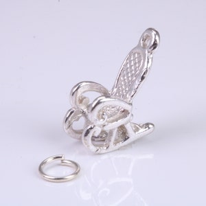 Rocking Chair Charm, Traditional Charm, Made from Solid 925 Grade Sterling Silver, Complete with Attachment Link
