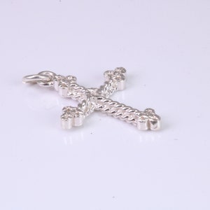 Small Ornate Cross Necklace, Made From Solid Cast Silver, Complete With Silver Chain