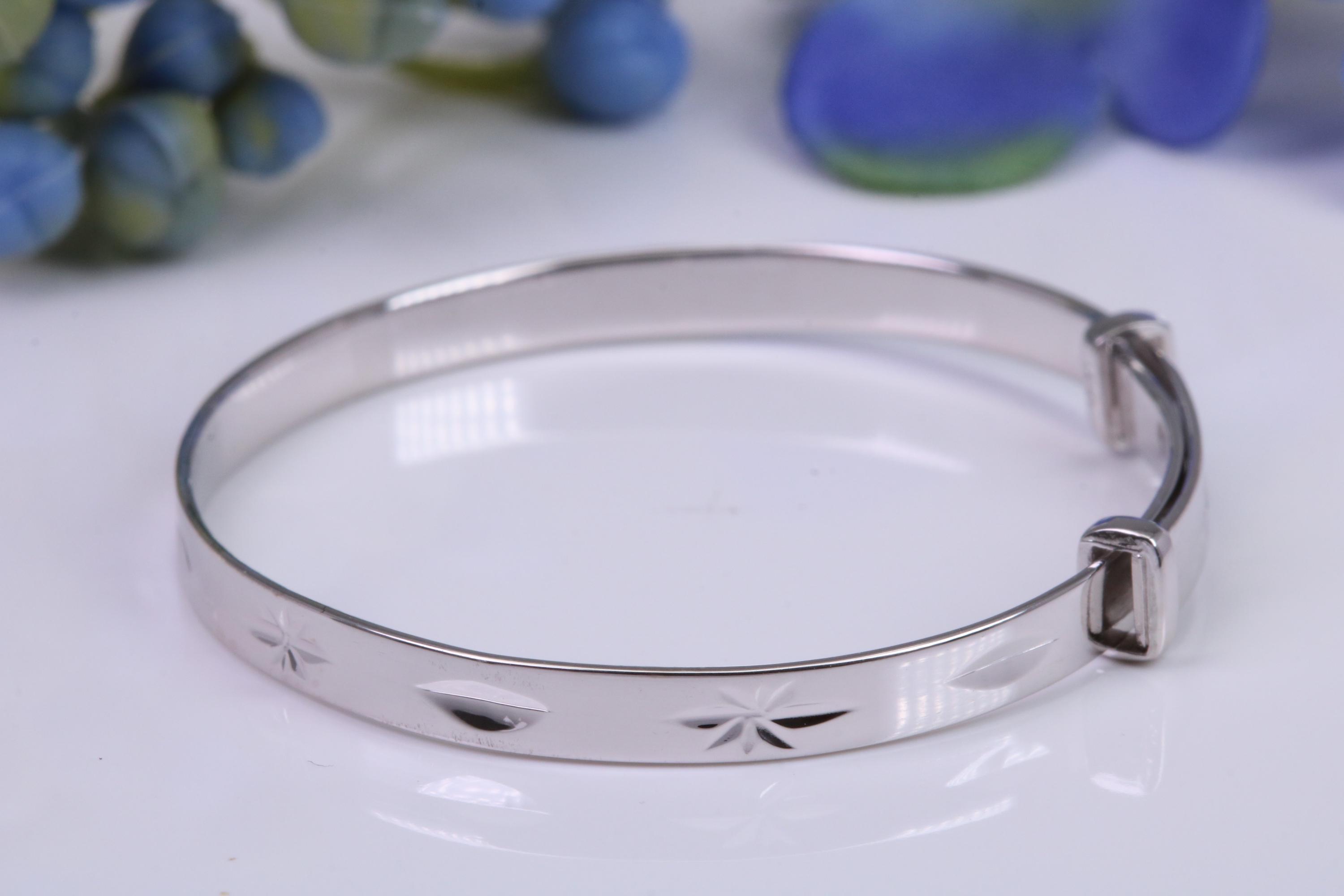 Childs Solid Silver Expanding Bangle - Etsy