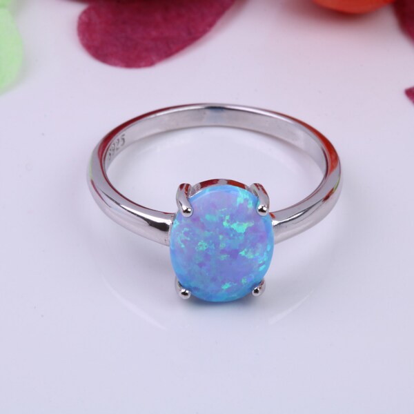 Blue Opal Ring - Etsy UK