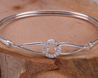 ジュティク　Glam Bangle 1 silver jutiqu Diamond Mystique Sterling Silver Bangle Bracelet