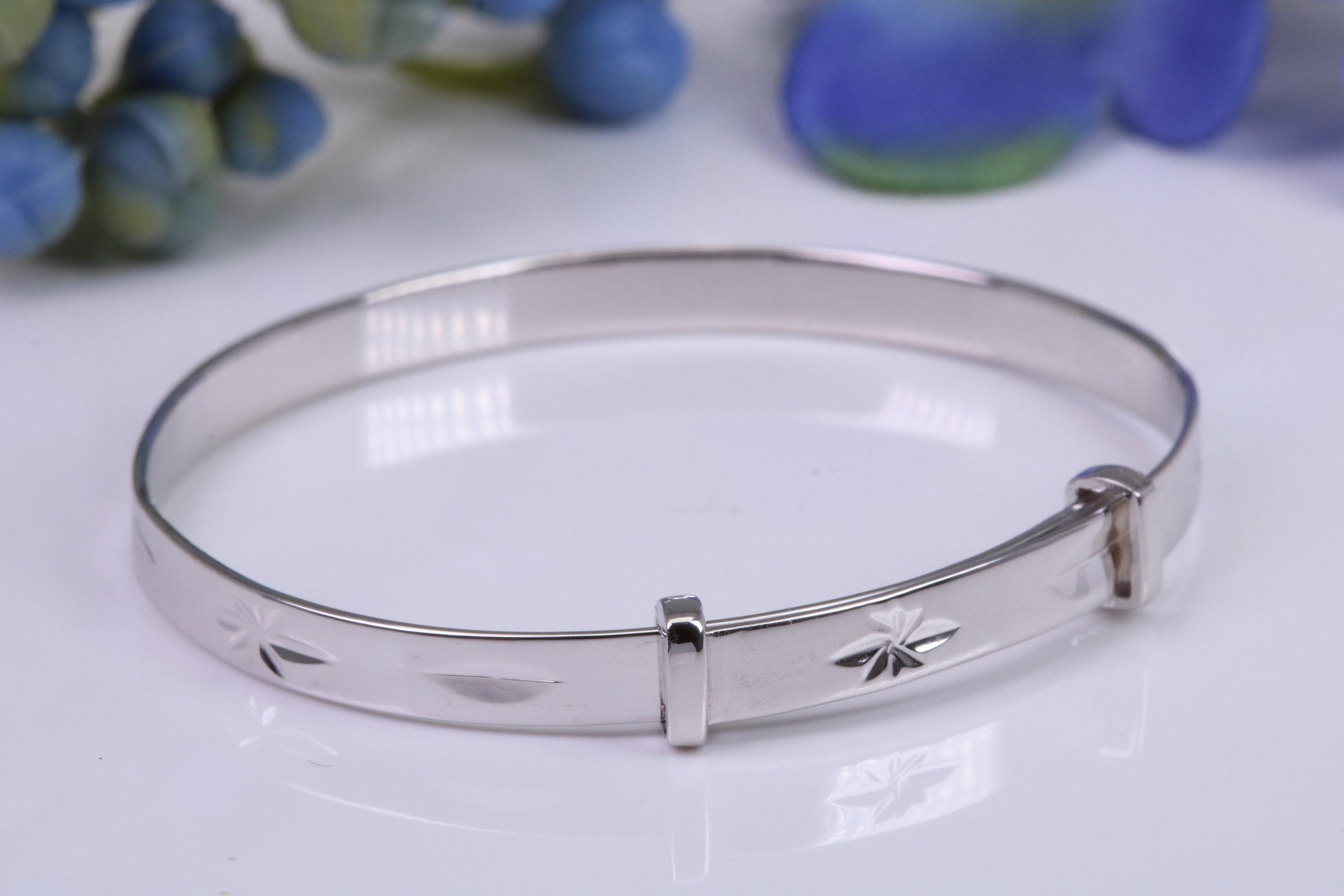 Childs Solid Silver Expanding Bangle - Etsy