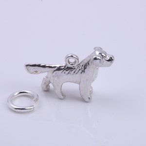 Può includere: Ciondolo in argento a forma di cane. Il ciondolo ha un anello per attaccarlo a un braccialetto o una collana.