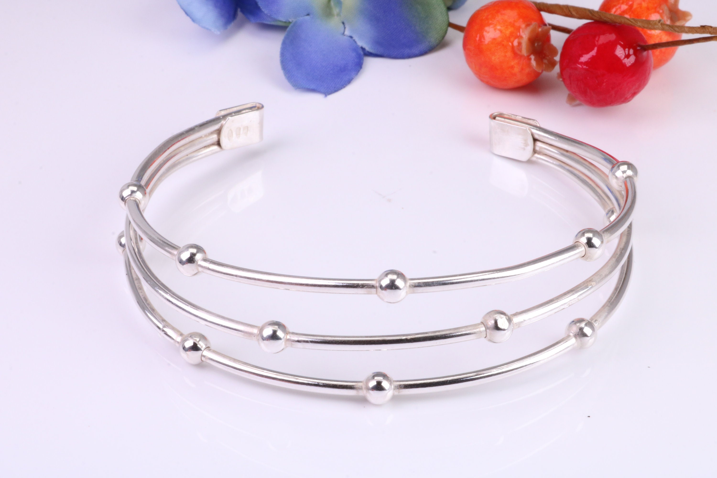 幅20mmの楕円形ソリッドシルバーバングル - Etsy 日本