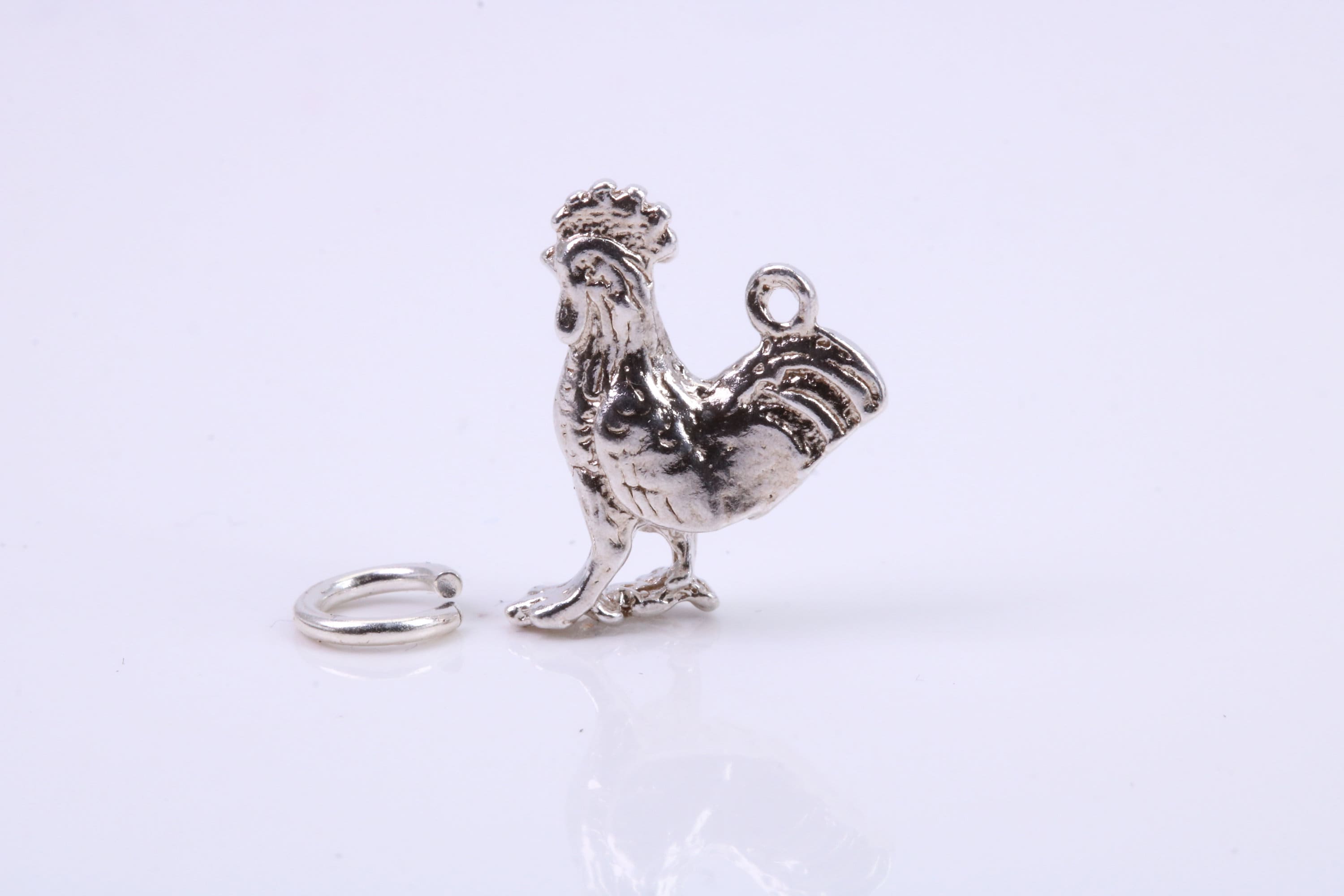Breloque Coq En Argent 925 - Bijou Élégant Pour Bracelet Ou Collier