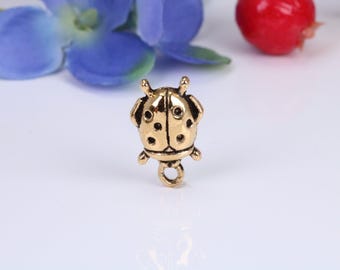 Beetle Charm, Made from Solid Cast Yellow Gold, British Hallmarked