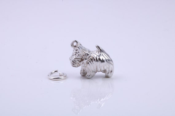 Ciondolo moderno in argento sterling 925. Cane Westie/Scottish. - Italia
