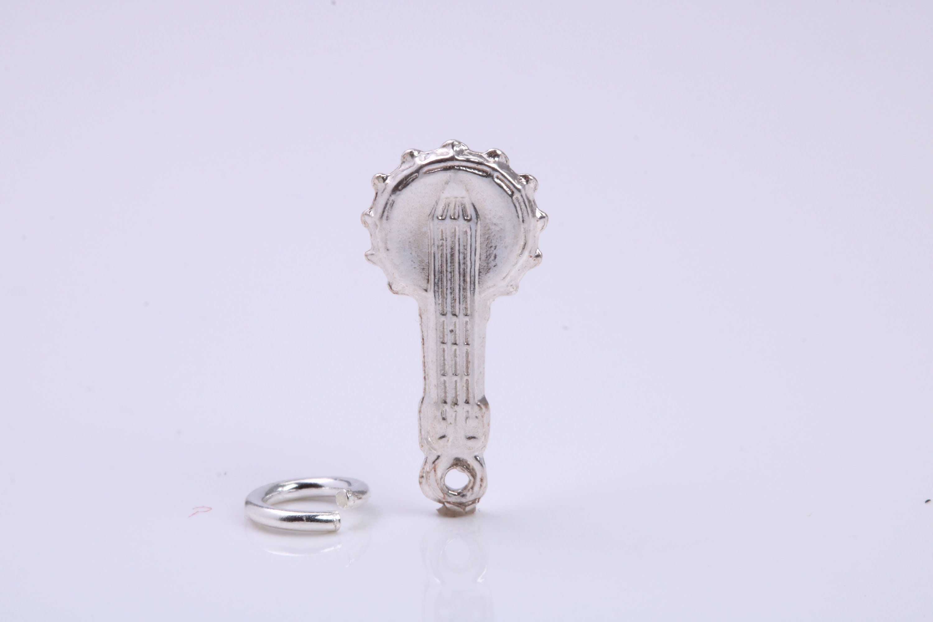Ciondolo in argento sterling tamburello .925 x 1 Ciondoli musicali tamburelli
