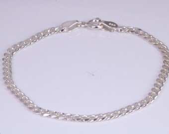 長さ5インチのダイヤモンドカットリンクブレスレット。子供に最適。純