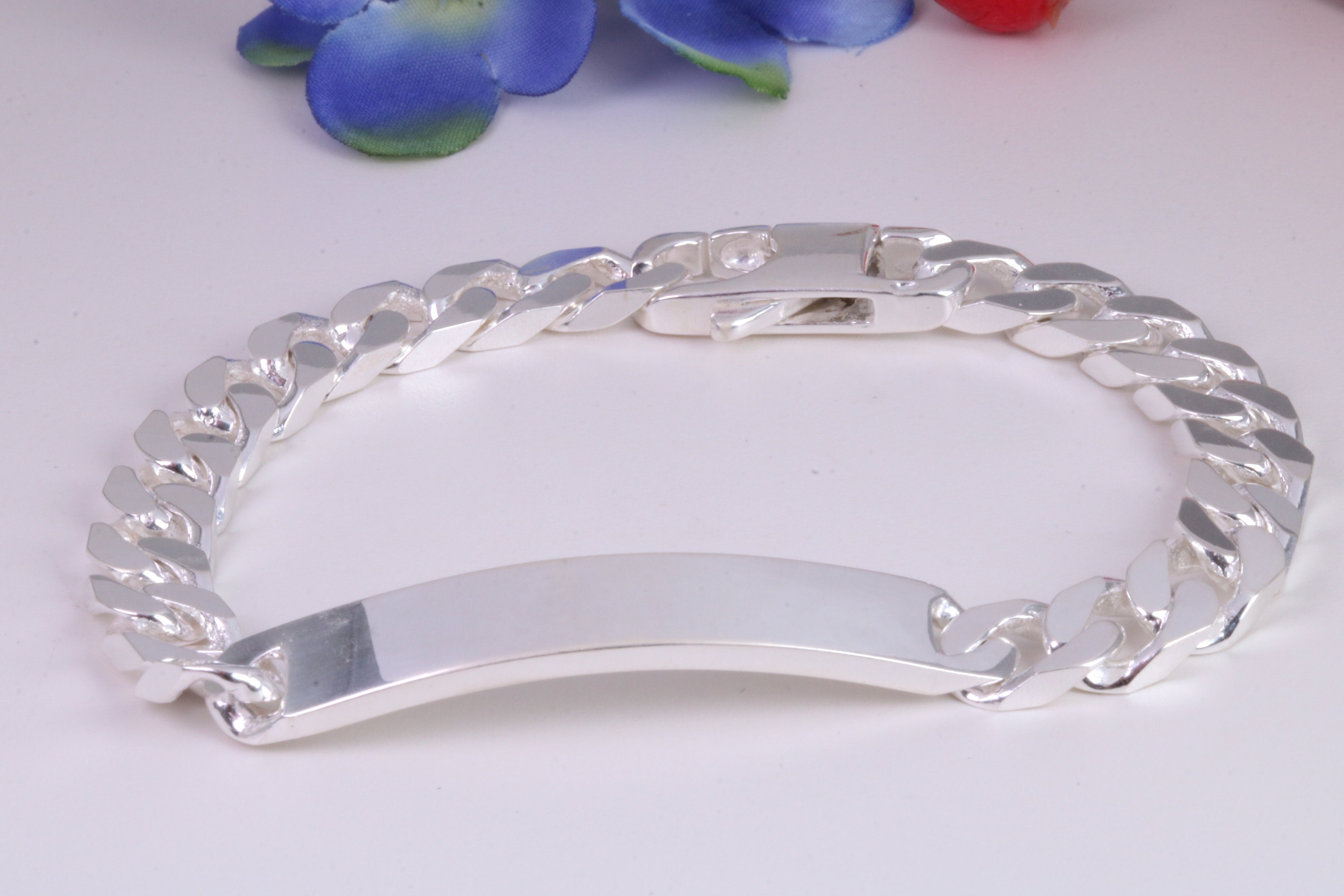 Gents Heavy Diamond Cut Curb Link Bracelet, Made From Solid Gents Heavy Diamond Cut Curb Link Bracelet, Made From Solid