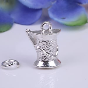 Ice Bucket Charm, Traditional Charm, Made From Solid Cast Silver
