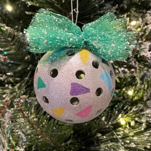 Pickleball Ornament - Upcycled