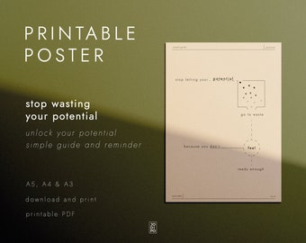 Minimalistischer Motivationsdruck - Hör auf, dein Potenzial zu verschwenden