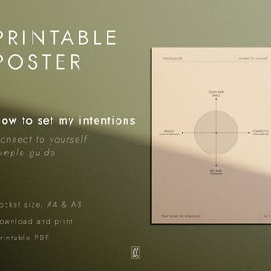 Intentions Map Minimalistisch: Digitale Kunst für die Verwirklichung deiner Ziele
