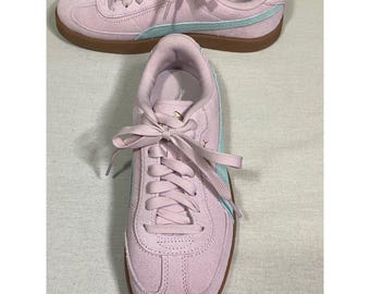 Puma Club II Era Pink Lavender Mint Suede Gum Sole Sneakersy damskie 8 402683-06