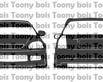 JDM EK Hatch 2 pack SVG Files - Honda Civic design for vinyl cutting decals, stickers, cnc machine, shirt and/or hoodie printing hdt