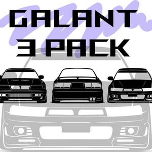 JDM VR4 3 Pack SVG Files – Mitsubishi Galant Decals (Digital Download)