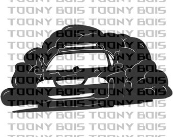 AU Falcon SVG - AU Burnout design for vinyl cutting decals, stickers, cnc machine, shirt and/or hoodie printing hdt