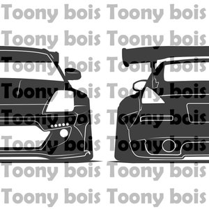 JDM 350z 2 pack SVG Files - Nissan Fairlady Z design for vinyl cutting decals, stickers, cnc machine, shirt and/or hoodie printing hdt