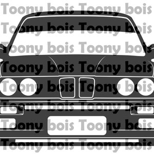 E30 M3 SVG-Datei - BMW E30 M3 Design zum Schneiden von Vinyl-Aufklebern, Aufklebern, CNC-Maschine, Shirt und / oder Hoodie-Druck