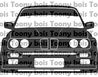 E30 M3 SVG file - BMW E30 M3 design for vinyl cutting decals, stickers, cnc machine, shirt and/or hoodie printing hdt