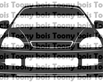 JDM EK Hatch SVG File - Honda Civic design for vinyl cutting decals, stickers, cnc machine, shirt and/or hoodie printing hdt