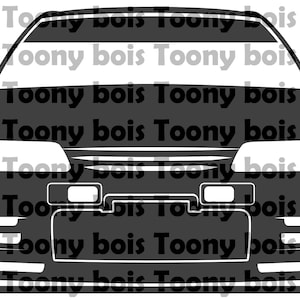JDM GTR SVG File - Stanced Nissan R32 design for vinyl cutting decals, stickers, cnc machine, shirt and/or hoodie printing hdt