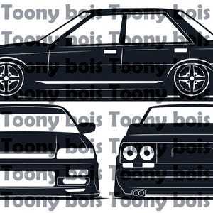JDM R31 3 pack SVG Files - Nissan 4D Skyline design for vinyl cutting decals, stickers, cnc machine, shirt and/or hoodie printing hdt