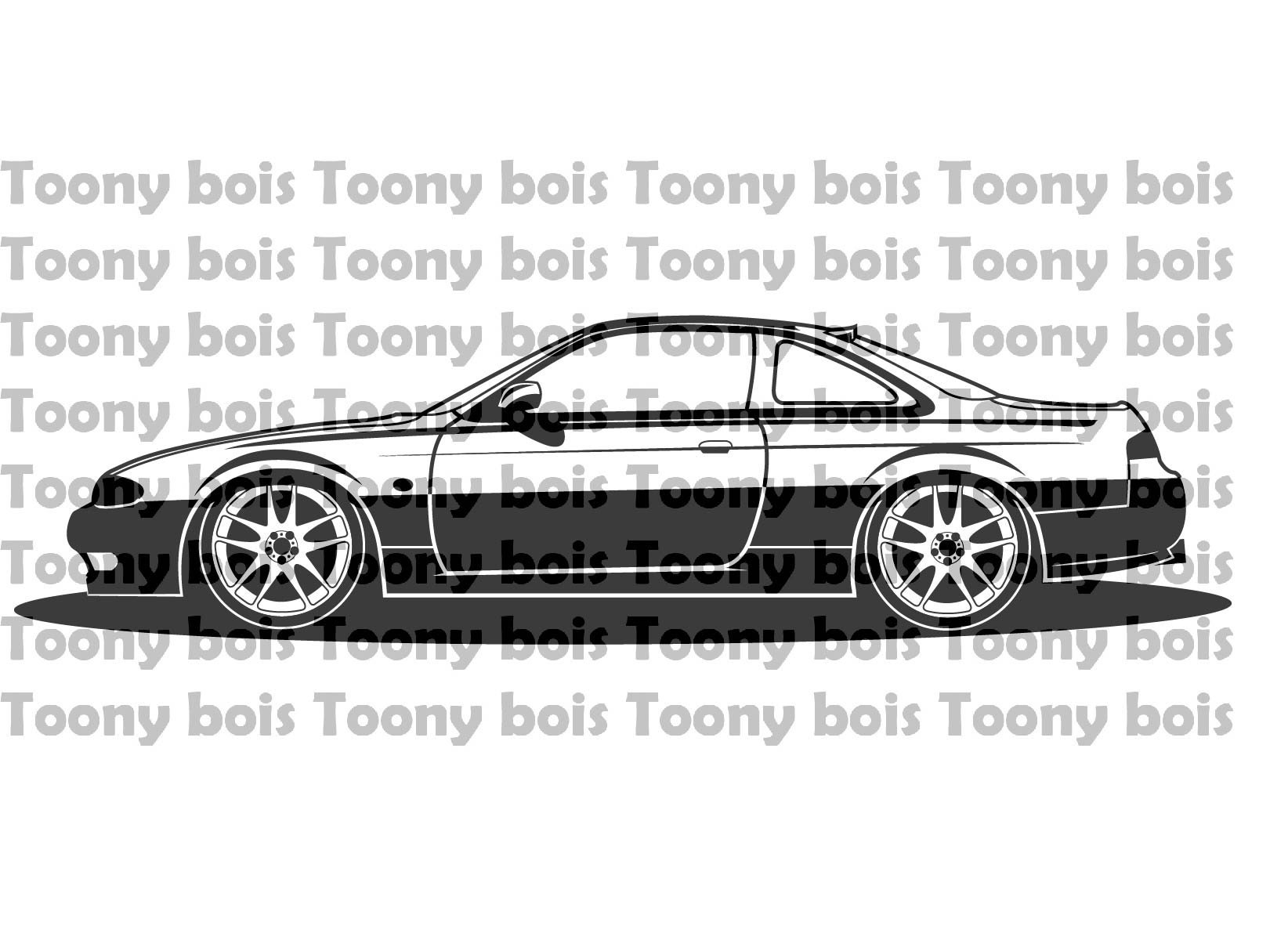 JDM 200sx SVG File Nissan Silvia S14 Design for Vinyl Cutting Decals