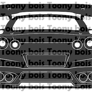 JDM GTR SVG File - Stanced Nissan R35 design for vinyl cutting decals, stickers, cnc machine, shirt and/or hoodie printing hdt