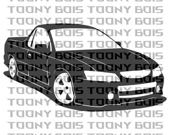 2002 VY Holden Commodore Ute SVG for Vinyl Cutting - Stickers, Decals, T-Shirt & Hoodie Prints (PNG inculded)