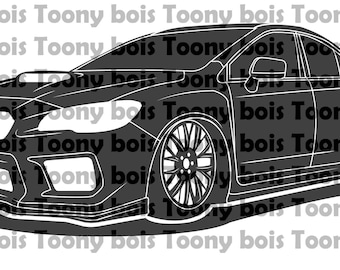 2019 Subaru STI SVG - WRX Car design for vinyl cutting decals, stickers, cnc machine, shirt and/or hoodie printing hdt