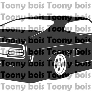 May include: A black silhouette of a classic car, viewed from the rear. The car has a rounded body style with a large rear window and a chrome bumper. The car is sitting on a white background.