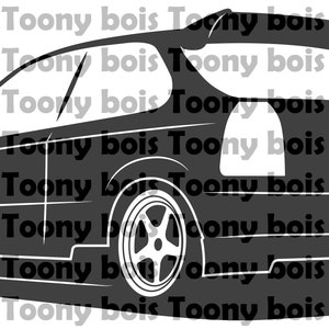 EK Hatch JDM SVG File - Honda Civic design for vinyl cutting decals, stickers, cnc machine, shirt and/or hoodie printing hdt
