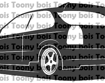 EK Hatch JDM SVG File - Honda Civic design for vinyl cutting decals, stickers, cnc machine, shirt and/or hoodie printing hdt