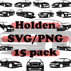 Holden/HSV SVG 15 Pack - Commodore designs for vinyl cutting decals, stickers, cnc machine, shirt and/or hoodie printing hdt
