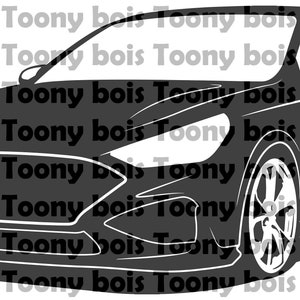 23 i30N SVG file - 2022 Hyundai i30 N hatch design for vinyl cutting decals, stickers, cnc machine, shirt and/or hoodie printing hdt