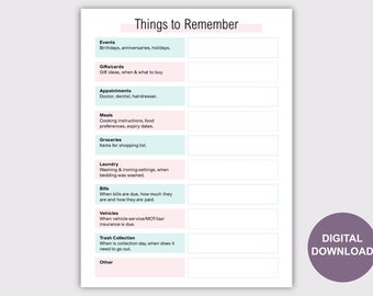 Mental Load List, Mental Load of Motherhood, Printable & Editable PDF, Mental load Organizer, Household Responsibility, Daily routine