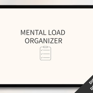 Mental Load Organizer, Digital Planner, Chore chart for adults, GoodNotes to do list, Notability Planner, Daily Organizer, Ipad to do list
