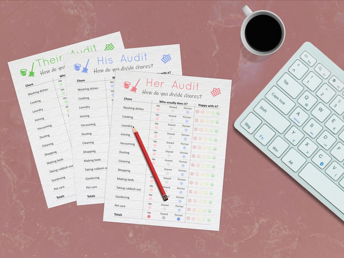 Chore Chart for Adults Printable &amp; Editable PDF Chore - Etsy