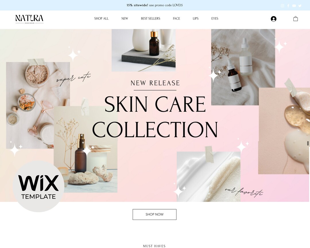 Minimalist Wix Theme White Aesthetic Wix site Template Etsy