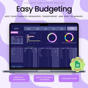 Budget Planner Excel Google Sheets Budget Spreadsheet Monthly Paycheck Budget Tracker Weekly Expense Budgeting Finance Spreadsheet Dark Mode