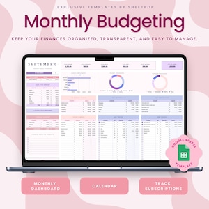 Excel Monthly Budget Template Google Sheets Budget Planner Template Finance Tracker Budget Spreadsheet Financial Planner Expense Tracker